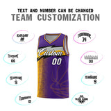 Custom Purple Dot Scatter Graffiti Pattern Sports Uniform Basketball Jersey