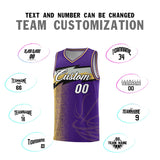 Custom Purple Dot Scatter Graffiti Pattern Sports Uniform Basketball Jersey