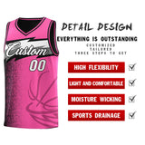 Custom Pink Dot Scatter Graffiti Pattern Sports Uniform Basketball Jersey