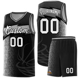 Custom Black Dot Scatter Graffiti Pattern Sports Uniform Basketball Jersey