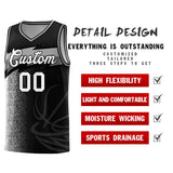 Custom Black Dot Scatter Graffiti Pattern Sports Uniform Basketball Jersey