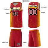 Custom Red Dot Scatter Graffiti Pattern Sports Uniform Basketball Jersey
