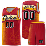 Custom Red Dot Scatter Graffiti Pattern Sports Uniform Basketball Jersey