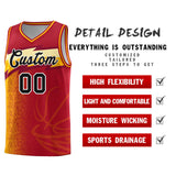 Custom Red Dot Scatter Graffiti Pattern Sports Uniform Basketball Jersey