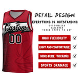 Custom Red Dot Scatter Graffiti Pattern Sports Uniform Basketball Jersey