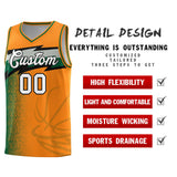 Custom Broncos Orange Dot Scatter Graffiti Pattern Sports Uniform Basketball Jersey