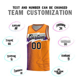 Custom Broncos Orange Dot Scatter Graffiti Pattern Sports Uniform Basketball Jersey