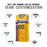 Custom Gold Dot Scatter Graffiti Pattern Sports Uniform Basketball Jersey