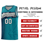 Custom Aqua Dot Scatter Graffiti Pattern Sports Uniform Basketball Jersey