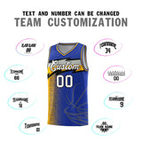 Custom Royal Dot Scatter Graffiti Pattern Sports Uniform Basketball Jersey