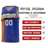Custom Royal Dot Scatter Graffiti Pattern Sports Uniform Basketball Jersey