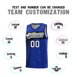 Custom Royal Dot Scatter Graffiti Pattern Sports Uniform Basketball Jersey