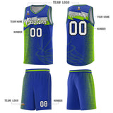 Custom Royal Dot Scatter Graffiti Pattern Sports Uniform Basketball Jersey
