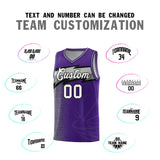 Custom Purple Dot Scatter Graffiti Pattern Sports Uniform Basketball Jersey
