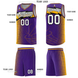 Custom Purple Dot Scatter Graffiti Pattern Sports Uniform Basketball Jersey