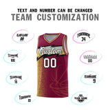 Custom Crimson Dot Scatter Graffiti Pattern Sports Uniform Basketball Jersey