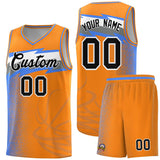 Custom Broncos Orange Dot Scatter Graffiti Pattern Sports Uniform Basketball Jersey