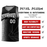 Custom Black Dot Scatter Graffiti Pattern Sports Uniform Basketball Jersey