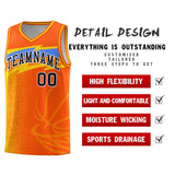 Custom Orange Dot Scatter Graffiti Pattern Sports Uniform Basketball Jersey