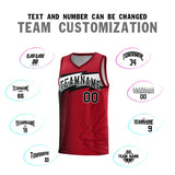 Custom Red Dot Scatter Graffiti Pattern Sports Uniform Basketball Jersey