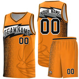 Custom Broncos Orange Dot Scatter Graffiti Pattern Sports Uniform Basketball Jersey
