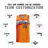 Custom Broncos Orange Dot Scatter Graffiti Pattern Sports Uniform Basketball Jersey