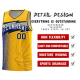 Custom Gold Dot Scatter Graffiti Pattern Sports Uniform Basketball Jersey