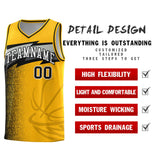 Custom Gold Dot Scatter Graffiti Pattern Sports Uniform Basketball Jersey