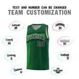 Custom Kelly Green Dot Scatter Graffiti Pattern Sports Uniform Basketball Jersey