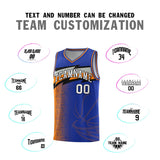 Custom Royal Dot Scatter Graffiti Pattern Sports Uniform Basketball Jersey