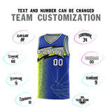 Custom Royal Dot Scatter Graffiti Pattern Sports Uniform Basketball Jersey