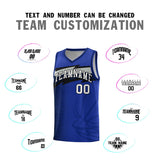 Custom Royal Dot Scatter Graffiti Pattern Sports Uniform Basketball Jersey