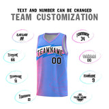 Custom Blue Dot Scatter Graffiti Pattern Sports Uniform Basketball Jersey