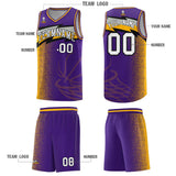 Custom Purple Dot Scatter Graffiti Pattern Sports Uniform Basketball Jersey
