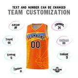 Custom Orange Dot Scatter Graffiti Pattern Sports Uniform Basketball Jersey