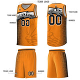 Custom Broncos Orange Dot Scatter Graffiti Pattern Sports Uniform Basketball Jersey