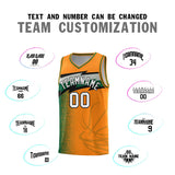 Custom Broncos Orange Dot Scatter Graffiti Pattern Sports Uniform Basketball Jersey