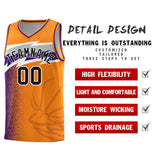 Custom Broncos Orange Dot Scatter Graffiti Pattern Sports Uniform Basketball Jersey