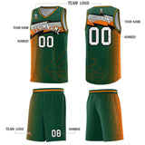 Custom Kelly Green Dot Scatter Graffiti Pattern Sports Uniform Basketball Jersey