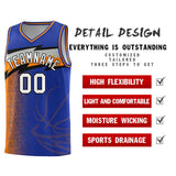 Custom Royal Dot Scatter Graffiti Pattern Sports Uniform Basketball Jersey