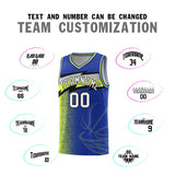 Custom Royal Dot Scatter Graffiti Pattern Sports Uniform Basketball Jersey