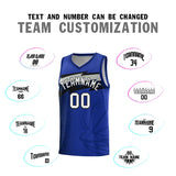 Custom Royal Dot Scatter Graffiti Pattern Sports Uniform Basketball Jersey
