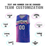 Custom Royal Dot Scatter Graffiti Pattern Sports Uniform Basketball Jersey