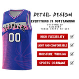 Custom Royal Dot Scatter Graffiti Pattern Sports Uniform Basketball Jersey