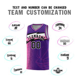 Custom Purple Dot Scatter Graffiti Pattern Sports Uniform Basketball Jersey