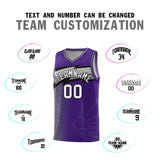 Custom Purple Dot Scatter Graffiti Pattern Sports Uniform Basketball Jersey