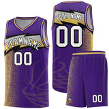 Custom Purple Dot Scatter Graffiti Pattern Sports Uniform Basketball Jersey