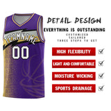 Custom Purple Dot Scatter Graffiti Pattern Sports Uniform Basketball Jersey