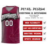Custom Crimson Dot Scatter Graffiti Pattern Sports Uniform Basketball Jersey
