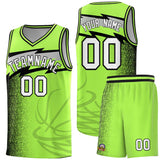 Custom Neon Green Dot Scatter Graffiti Pattern Sports Uniform Basketball Jersey